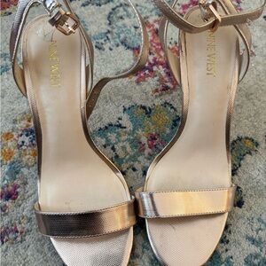 Nine West Women's Metallic Gold Sandals